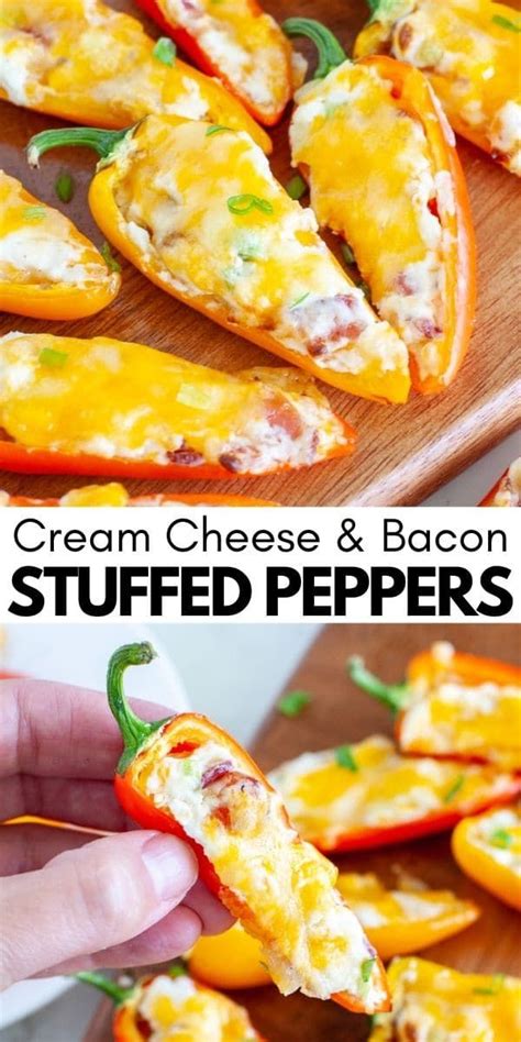 These Cream Cheese Stuffed Peppers Are Filled With Cream Cheese Ranch