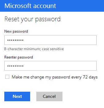 Account live com password reset - Vifte til vedovn