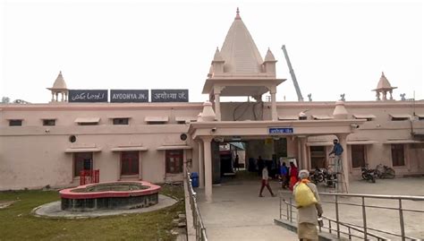 Revamped Ayodhya Station Sports Temple Like Features With Dome Bow And