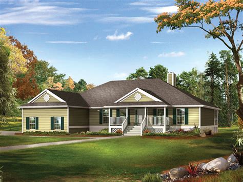 Farm Pond Country Ranch Home Plan 081d 0041 House Plans