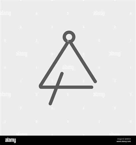 Triangle Thin Line Icon Stock Vector Image And Art Alamy