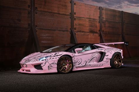 Pale Pink Liberty Walk Lamborghini Aventador Is Hard To Look At