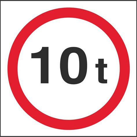 Rus 053 Maximum Gross Weight Safety Regulatory Traffic Road Signs