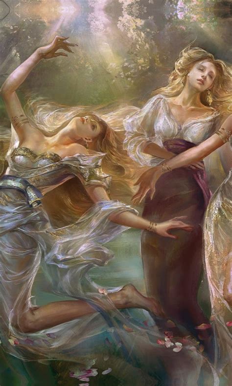 Download Wallpaper Girls Dance Art Fantasy Rongrong Wang Sisters Section Fantasy In