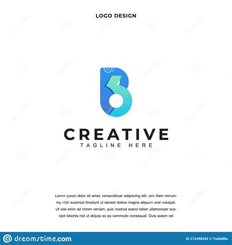 Abstract Letter B6 Or 6b With Gradien Color Icon Logo Stock