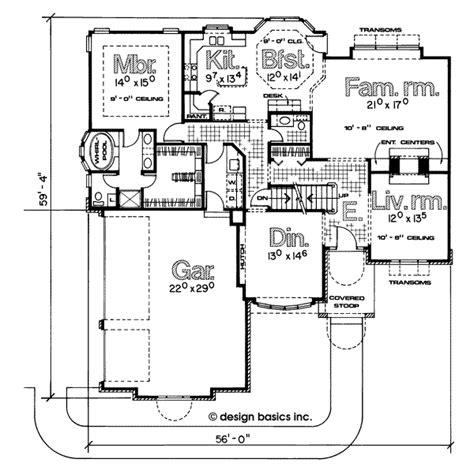 European Style House Plan 4 Beds 25 Baths 2708 Sqft Plan 20 205