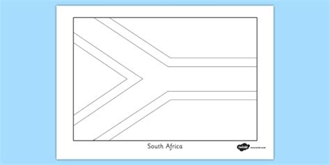 South Africa Flag Colouring Sheet Teacher Made