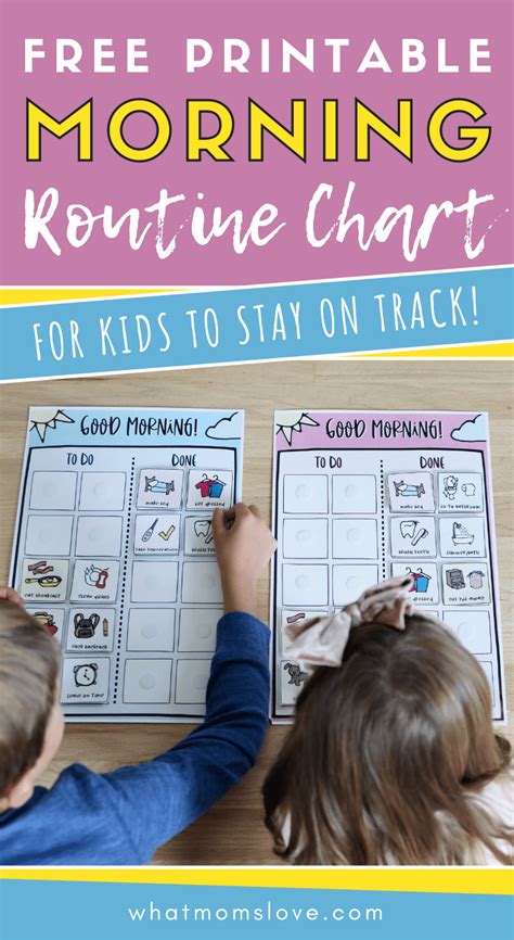 Free Printable Morning Routine Chart For Kids What Moms Love