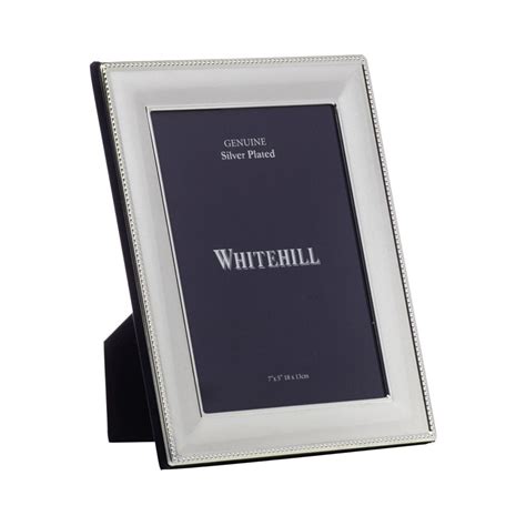 Whitehill Bead Velvet Back Silver Plate Frame 18cm X 13cm Minimax
