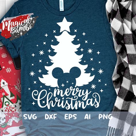 Disney Christmas Svg Mickey Head Tree Svg Mickey Christmas Etsy