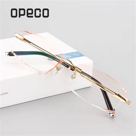 Opeco New Trimming Myopia Optical Prescription Eyeglasses Spectacles Men S Pure Titanium Eyewear