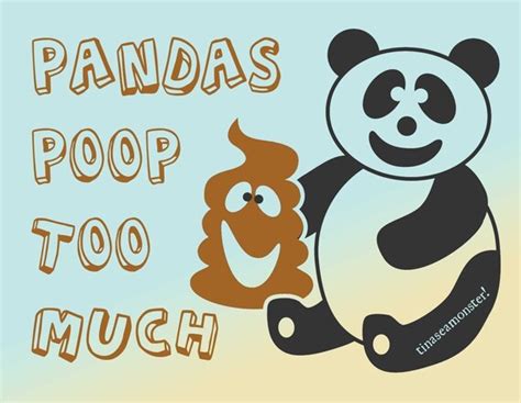 Pandas Poop Too Much Postcard Set Of Three With By Tinaseamonster