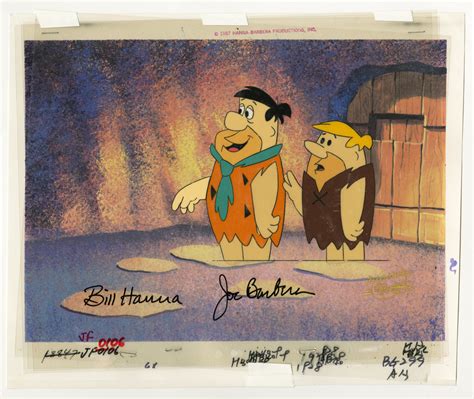 The Flintstones Barney Rubble Animation Cel Hanna Barbera 1980s B70289