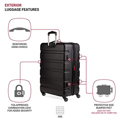 Swissgear 7366 Hardside Expandable Luggage With Spinner Wheels Black