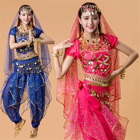 Plus Size 5pcs Set Belly Dance Costume Bollywood Costume Indian Dress