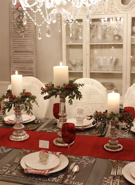 Red Christmas Table Decorations Christda