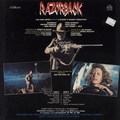 Original Soundtrack Razorback French Vinyl Lp —