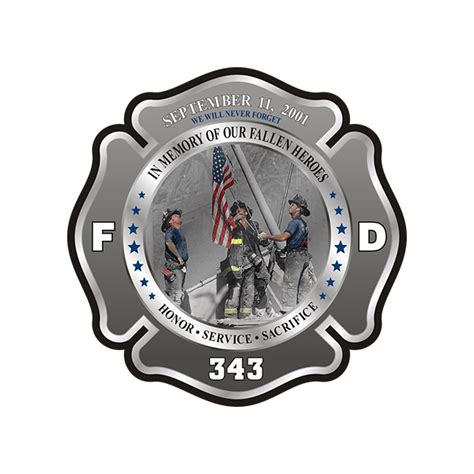 343 Firefighter Memorial Decal Wtc Never Forget 911 Vinyl Sticker