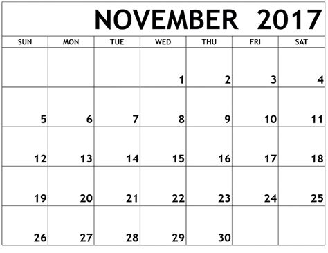 November 2017 Calendar Printable Oppidan Library