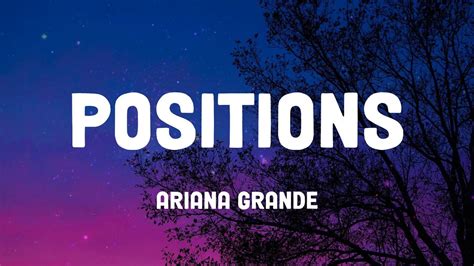 ariana grande positions lyrics youtube