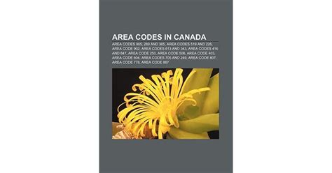 Area Codes in Canada: Area Codes 905, 289 and 365, Area Codes 519 and ...