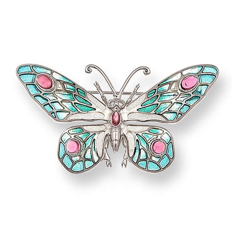 Sold Nicole Barr Silver Diamond Butterfly Brooch Pendant Rosh