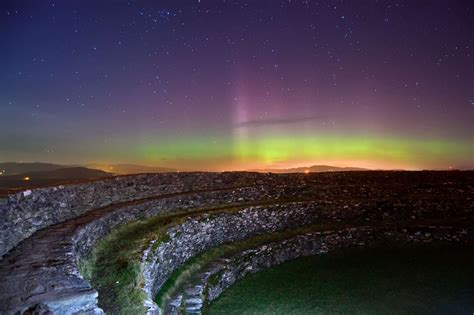 Northern Lights From Grianan Aileach Ring Fort Donegal Ireland Oh The