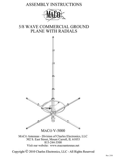maco antennas v 5000 assembly instructions manual pdf download manualslib