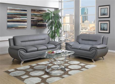 Grey Contemporary Living Room Set Living Room Sets