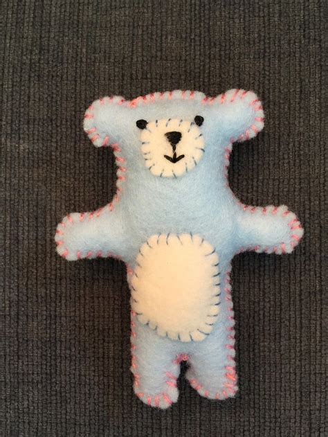 Easy Felt Teddy Bear Sewing Craft With Pattern Diy Teddy Bear