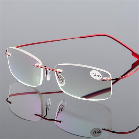 ultra light women frameless memory titanium alloy reading glasses retro glasses ebay