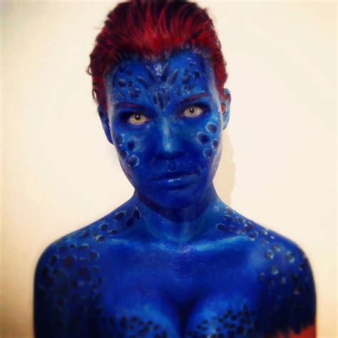 Mystique Face And Body Paint By JustElina On DeviantArt