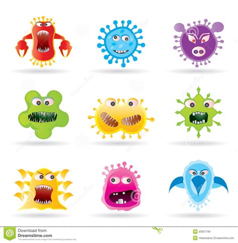 Bugs Germs And Virus Icons Royalty Free Stock Images