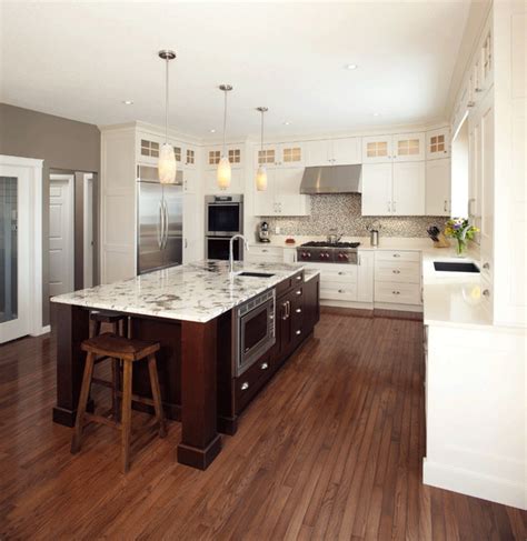 Landmark photography inspiration for a small modern concrete floor kitchen remodel in minneapolis. Antique White Transitional Style Kitchen - Modern ...