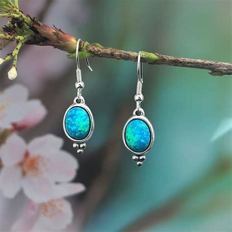 Blue Opal Earrings Opal Jewellery Australian Jewellery And Etsy Australia