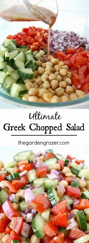 The Garden Grazer Ultimate Greek Chopped Salad