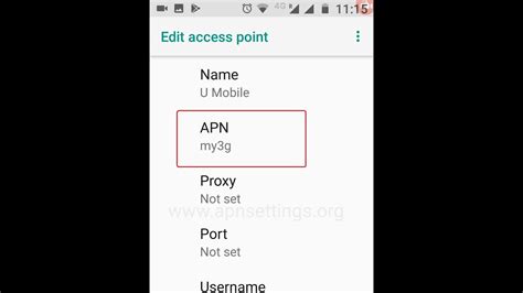 U Mobile Apn Settings For Android 4g Lte Youtube