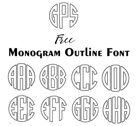 Free Monogram Fonts For Silhouette Cameo Instant Download
