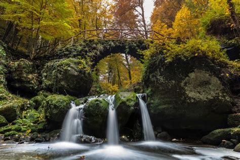 Schiessentümpel Waterfall Black Ernz River Mullerthal Luxembourg