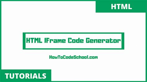 Html Iframe Code Generator