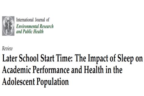 Later School Start Time The Impact Of Sleep On Academic Performance