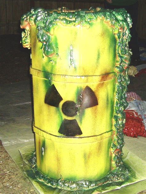 Usually, when nuclear waste is disposed of, it is put into storage containers made of steel that is then placed inside a further cylinder made of concrete. Halloween Props, Nuclear Waste Barrel by CapDon.deviantart ...