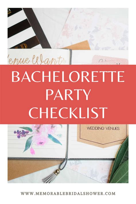 Bachelorette Party Planning Checklist Memorable Bridal Shower In 2020