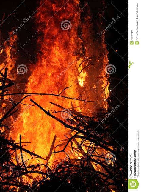 Big Fire Stock Image Image Of Outdoor Bonfire Heat 41887459