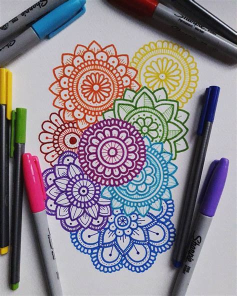 Doodle Mandala Art Captions For Instagram Download Free Mock Up