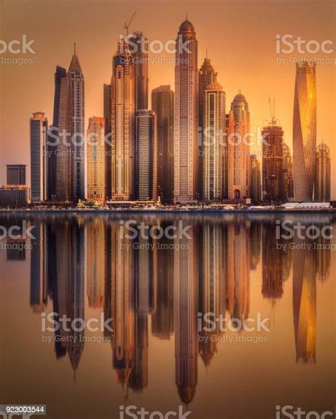 Dubai Marina Bay View From Palm Jumeirah Uae Stock Photo Download