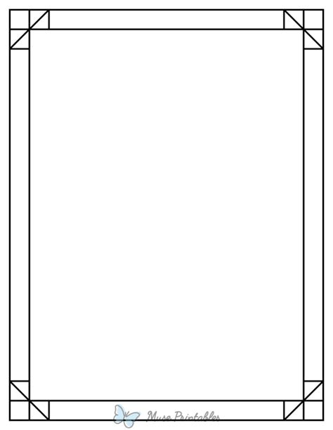 Printable Black Modern Frame Page Border