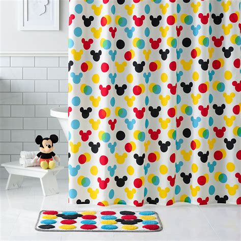 Disneys Mickey Mouse Polka Dot Fabric Shower Curtain By Jumping Beans