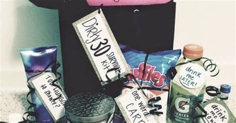 The Domestic Diva Diaries Dirty 30 Survival Kit Birthday Ideas 30th