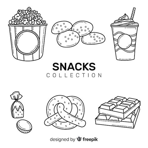 Free Vector Collection Of Delicious Snacks